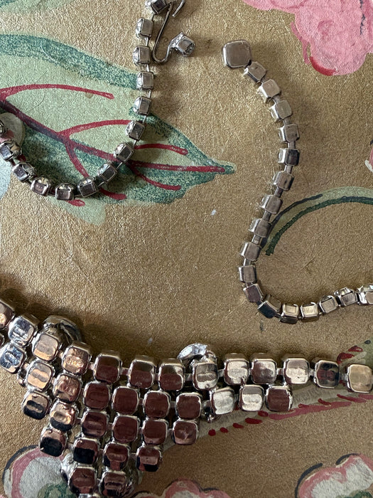 Stunning 1950's Rhinestone Statement Necklace / Choker
