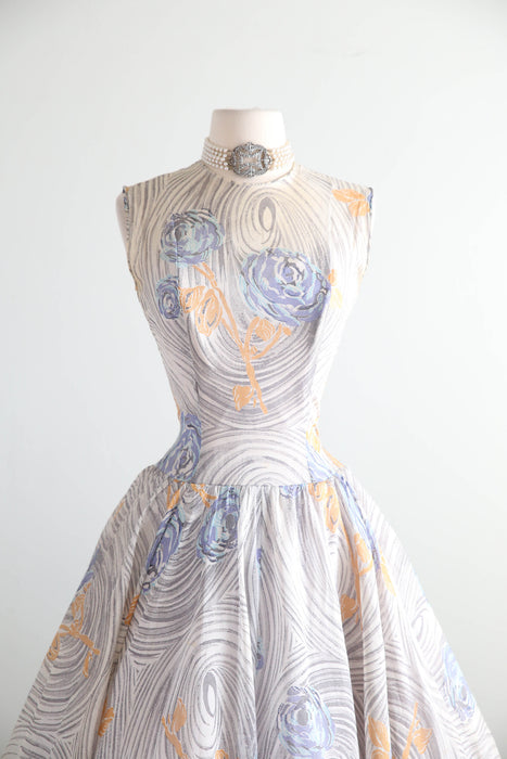 Ethereal Early 1950's New Look Period Lilli Ann Cotton Voile Party Dress / XS