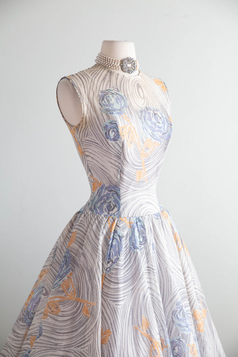 Ethereal Early 1950's New Look Period Lilli Ann Cotton Voile Party Dress / XS