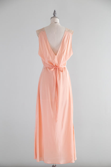 Beautiful "Handmade" Lovelies Late 1930's Bias Cut Slip Dress From Macys / XL