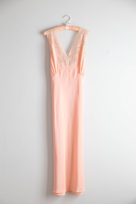 Beautiful "Handmade" Lovelies Late 1930's Bias Cut Slip Dress From Macys / XL