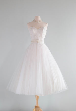 Retro Wedding Dress Sweetheart Pleated Tulle Wedding Dress  D4196 main image 1