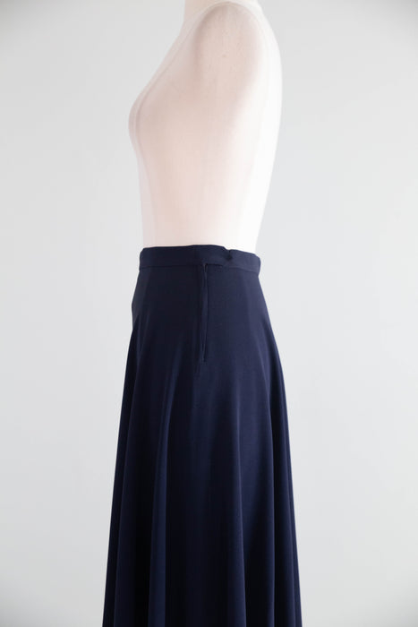 Impeccable 1940's Navy Blue Suit By International Fashion New York / S