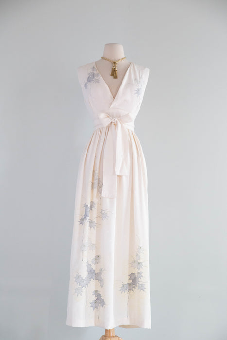 Exquisite Vintage Handpainted Kimono Silk Wedding Ceremony Dress / ML