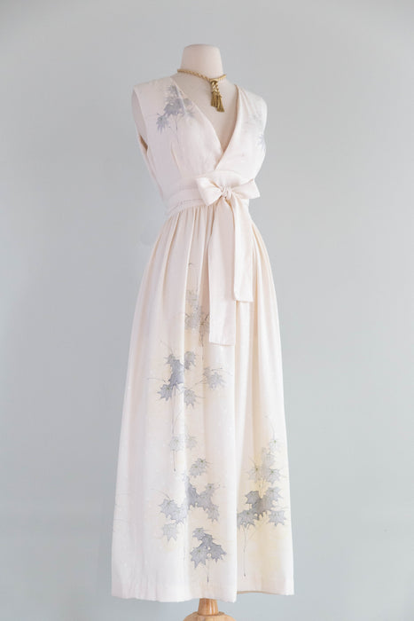 Exquisite Vintage Handpainted Kimono Silk Wedding Ceremony Dress / ML
