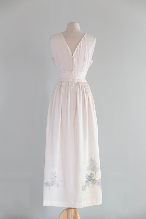 Exquisite Vintage Handpainted Kimono Silk Wedding Ceremony Dress / ML