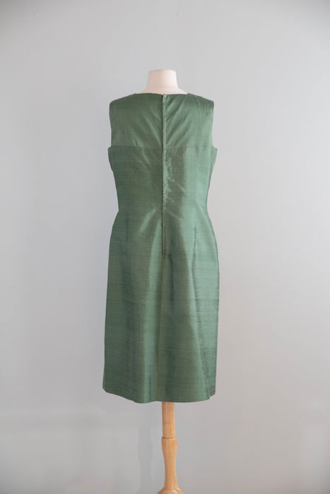 Fabulous 1960's Thai Silk Two Piece Dress & Matching Jacket Set / ML