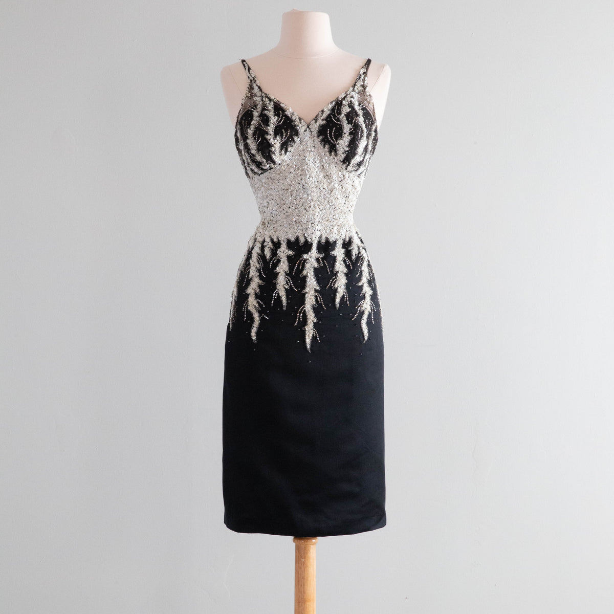 Fabulous 1950's Maxwell Shieff Beverly Hills Beaded Cocktail Dress