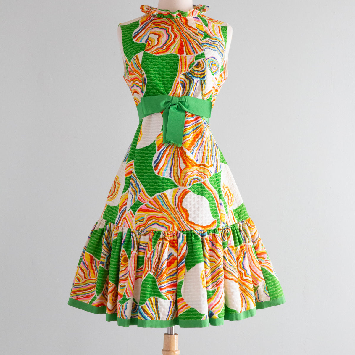 Fabulous 1960's Mollie Parnis Kaleidoscope Party Dress / Medium Xtabay Vintage Fabulous 1960's Mollie Parnis Kaleidoscope Party Dress / Medium Xtabay Vintage