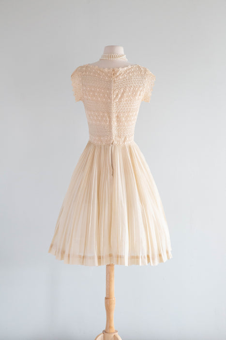 french vanilla bridesmaid dresses Petal Statement Applique Midi Dress in French Vanilla Impressions Online Boutique