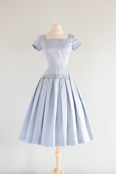 Classic Grace Kelly Style 1950's Ice Blue Party Dress From I.Magnin / Xtabay Vintage Classic Grace Kelly Style 1950's Ice Blue Party Dress From I.Magnin / Xtabay Vintage