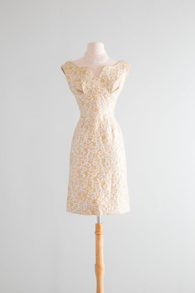 Fabulous Late 1950's Aurora Sequined Gold Glamour Dress / Medium – Xtabay  Vintage