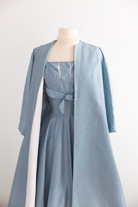 Spectacular 1950's Dress & Coat Set By Claudia Young / Sm
