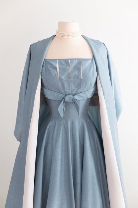 Spectacular 1950's Dress & Coat Set By Claudia Young / Sm