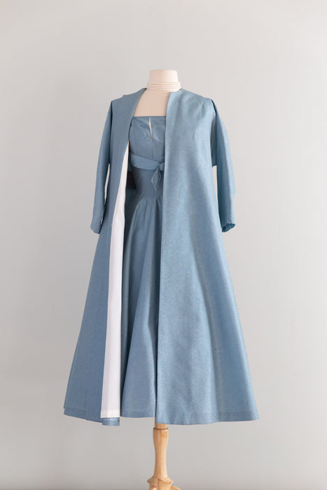 Spectacular 1950's Dress & Coat Set By Claudia Young / Sm