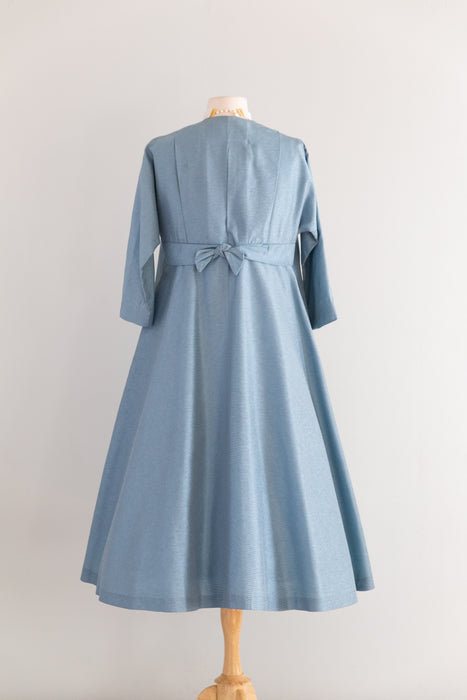 Spectacular 1950's Dress & Coat Set By Claudia Young / Sm