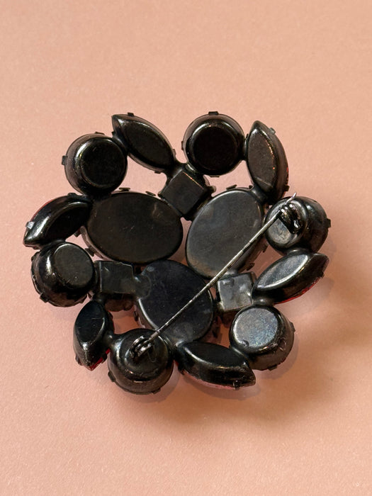 Glamorous 1950’s Rhinestone Regency Style Brooch