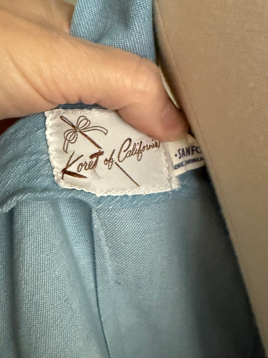 Classic Late 1940's Lightweight Denim Sundress By Koret Of California / M