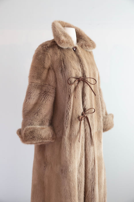 Luxurious 1970’s Birger Christensen Reversible Suede & Mink Coat / M