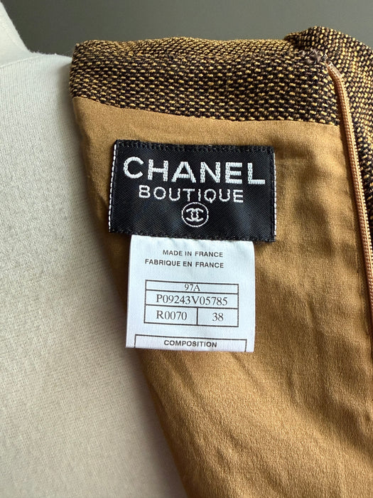 Vintage Chanel Boutique Dress With Signature Buttons, Fall/Winter 1997
