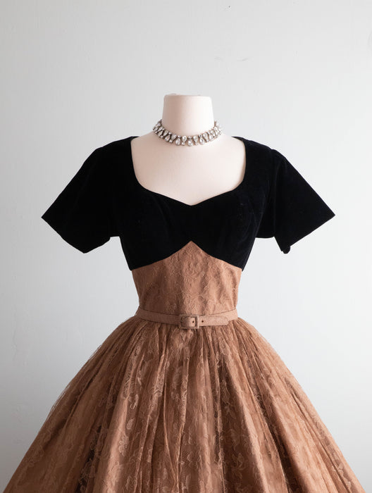 Spectacular 1950's Demi Couture Evening Dress By Traina-Norell / SM