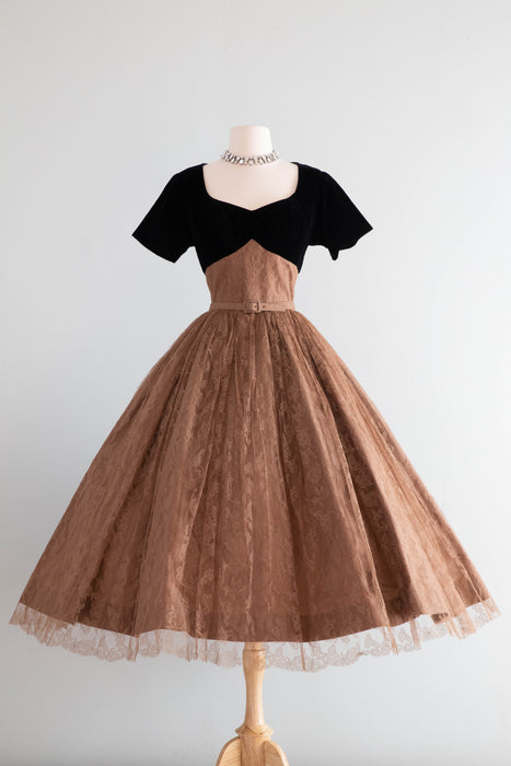 Spectacular 1950's Demi Couture Evening Dress By Traina-Norell / SM