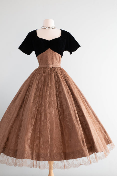 Spectacular 1950's Demi Couture Evening Dress By Traina-Norell / SM