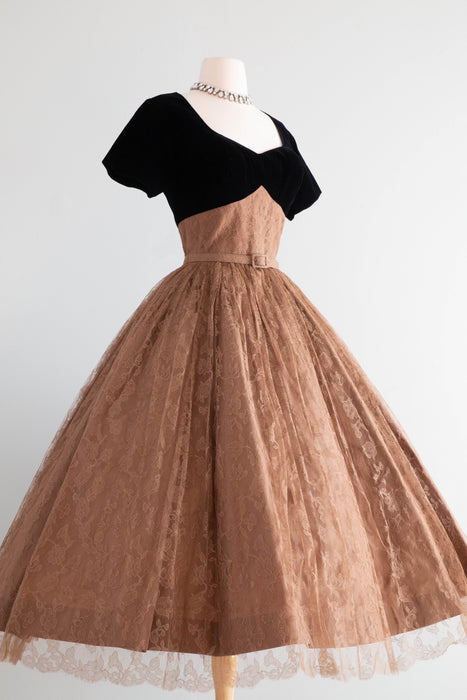 Spectacular 1950's Demi Couture Evening Dress By Traina-Norell / SM