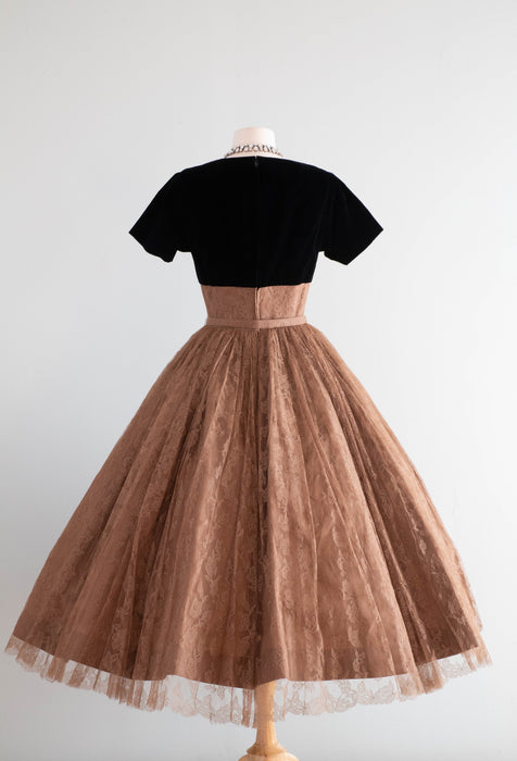 Spectacular 1950's Demi Couture Evening Dress By Traina-Norell / SM