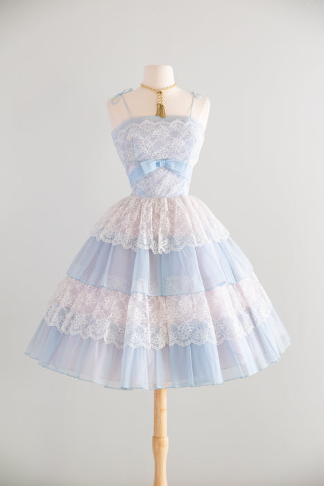 Something Blue....The Perfect 1950's Cinderella Party Dress / Small