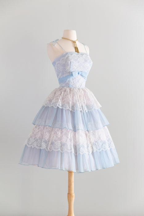 Something Blue....The Perfect 1950's Cinderella Party Dress / Small