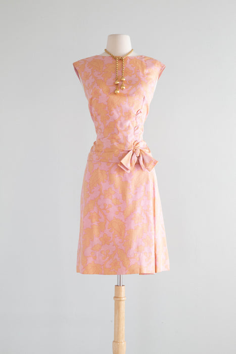 Timeless 1960's Jackie Kennedy Style Silk Two Piece Dress Set / SM Xtabay Vintage Timeless 1960's Jackie Kennedy Style Silk Two Piece Dress Set / SM Xtabay Vintage
