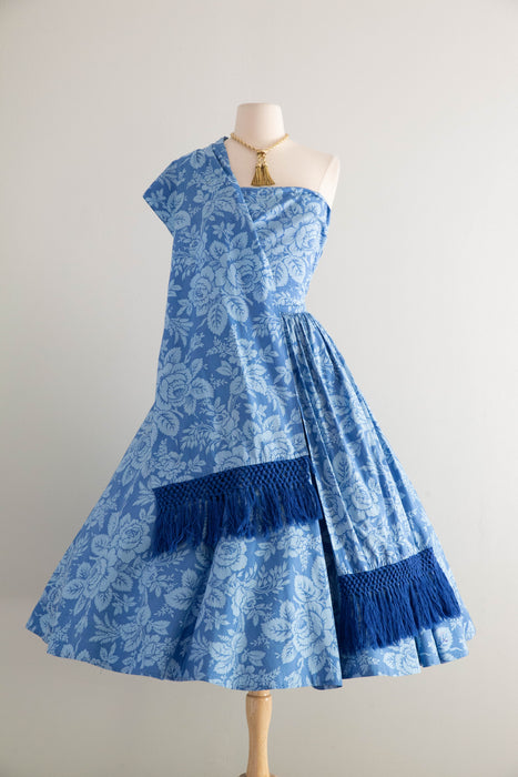 summer 50s dress 1950s COTTON FLORAL xs None Fits like 50s Vintage Inspired Summer Dress