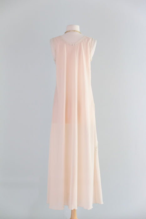 Beautiful Vintage Blush Slip Dress By Liliana Panconesi Firenze  / M