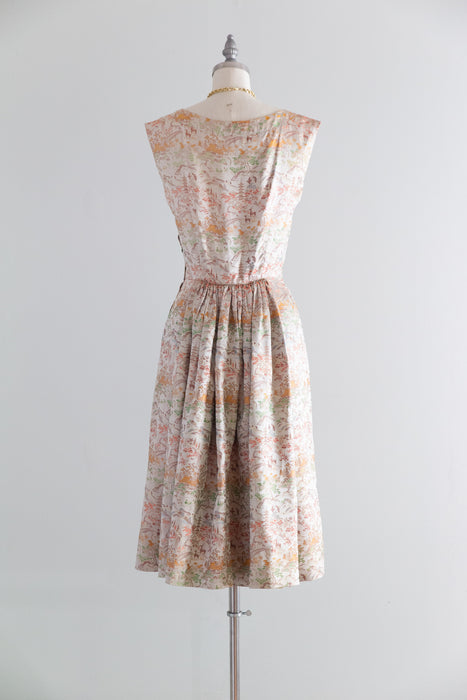 Stunning 1950's Chinese Silk Brocade Cocktail Dress / S