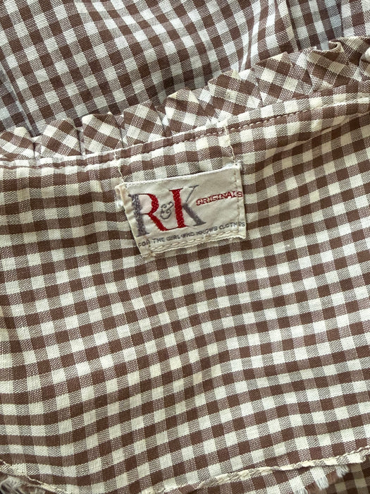 Classic 1950's Coffee & Cream Gingham Cotton Day Dress By R&K / SM – Xtabay  Vintage