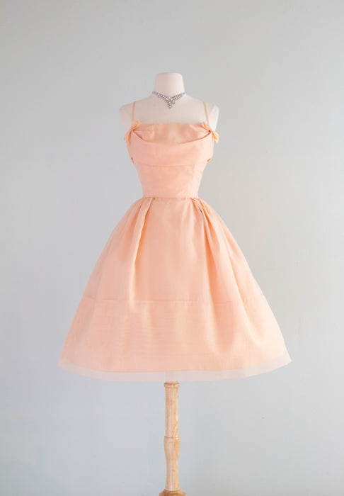 The Sweetest 1950's Peaches & Bows Cupcake Dress / XS