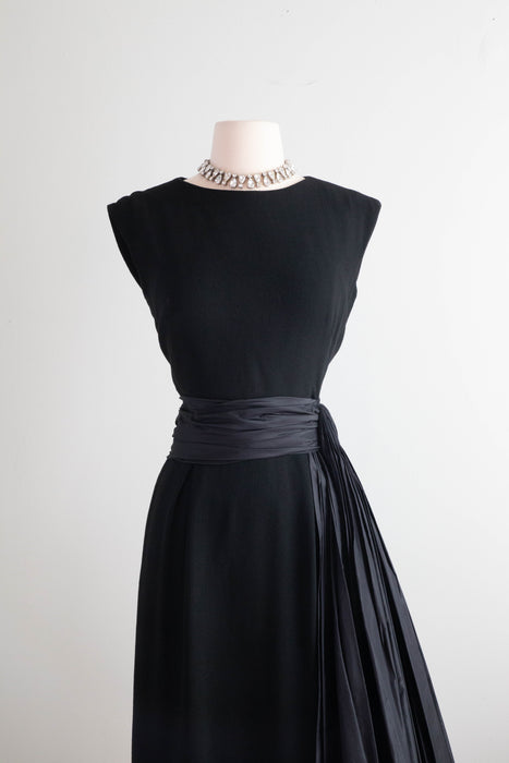 Utterly Divine 1950's Little Black Dress By Adele Simpson / Small