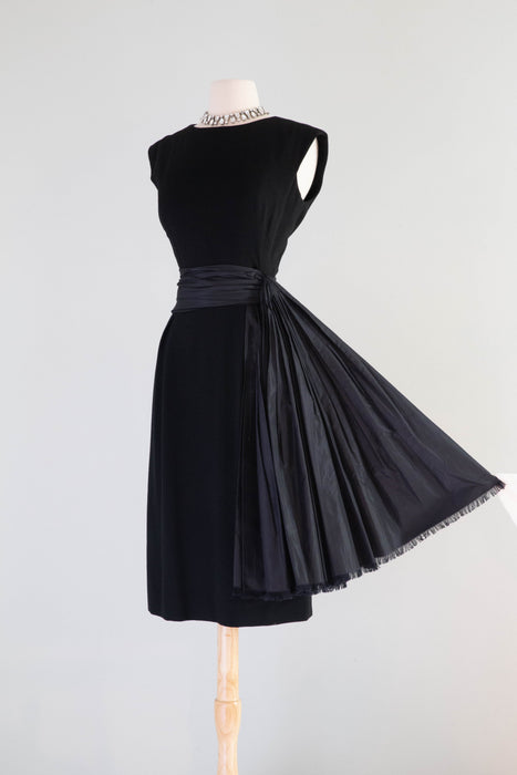 Utterly Divine 1950's Little Black Dress By Adele Simpson / Small