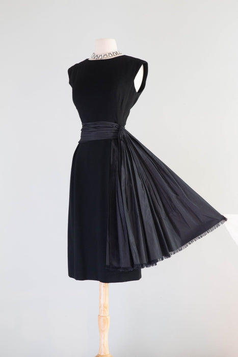 Utterly Divine 1950's Little Black Dress By Adele Simpson / Small