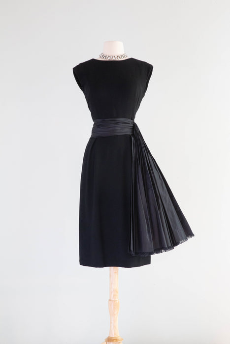 Utterly Divine 1950's Little Black Dress By Adele Simpson / Small