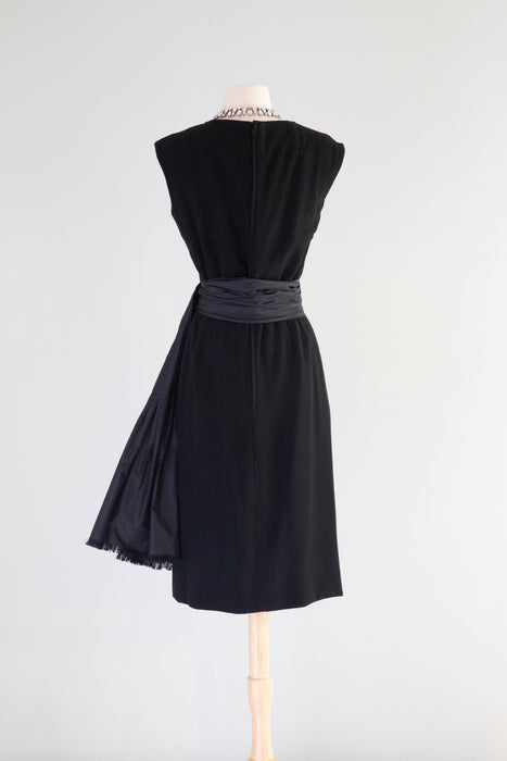 Utterly Divine 1950's Little Black Dress By Adele Simpson / Small