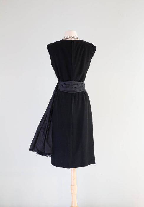 Utterly Divine 1950's Little Black Dress By Adele Simpson / Small