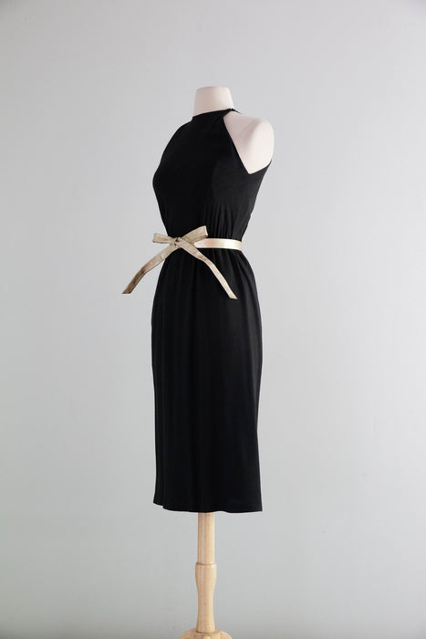 Iconic and Rare 1970's Halston Silk Bias Cut Halter Neck Dress With Go Xtabay Vintage Iconic and Rare 1970's Halston Silk Bias Cut Halter Neck Dress With Go Xtabay Vintage
