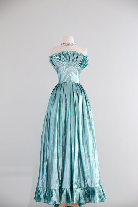 Shimmering 1980's Victor Costa Metallic Lame' Mermaid Gown / Small – Xtabay  Vintage