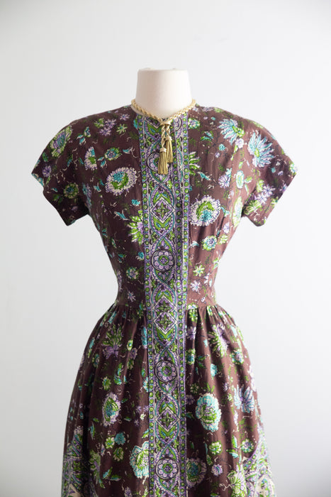Rare 1950's Pat Premo Dress and Sunsuit Set In Cotton / S
