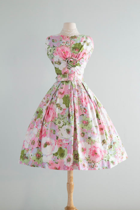 Iconic 1950's Suzy Perette Pastel Summer Garden Party Dress / Small – Xtabay Vintage Iconic 1950's Suzy Perette Pastel Summer Garden Party Dress / Small – Xtabay Vintage