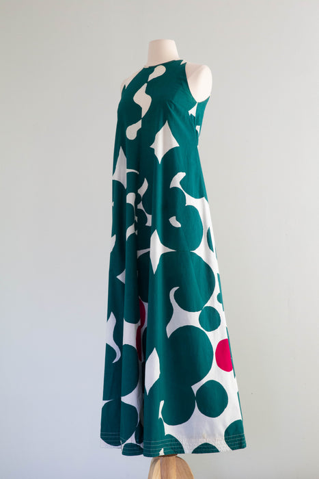 EPIC Dated 1966 Marimekko Maxi Dress From Finland / Medium – Xtabay Vintage EPIC Dated 1966 Marimekko Maxi Dress From Finland / Medium – Xtabay Vintage