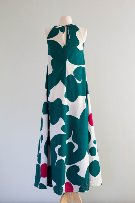 EPIC Dated 1966 Marimekko Maxi Dress From Finland / Medium Xtabay Vintage EPIC Dated 1966 Marimekko Maxi Dress From Finland / Medium Xtabay Vintage