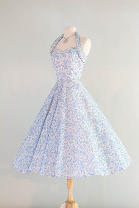 Stunning 1950's Tiana Pittelle Hawaiian Halter Dress / Small – Xtabay Vintage Stunning 1950's Tiana Pittelle Hawaiian Halter Dress / Small – Xtabay Vintage